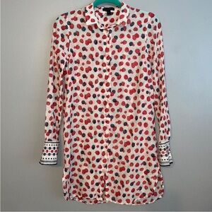 J. Crew semi sheer Berry beach popover cover up XS